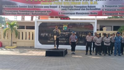 Jelang Nataru Kapolres Pelabuhan Tanjung Priok, Pimpin Apel  Operasi Lilin Jaya Tahun 2019