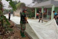 Tidak Ada Kompromi, Lepas Apel Dan Olahraga, Satgas TMMD Kodim 0510/Tigaraksa Genjot Progres Pengecoran Jalan