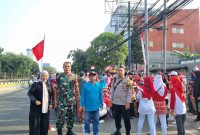 Babinsa Koramil 02/Sawah Besar Hadiri Jalan Santai memperingati HUT Kemerdekan Republik Indonesia Ke-78