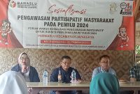 Panwaslu Jayakerta Gelar Sosialisasi Pengawasan Partisipatif Pemilihan Umum (Pemilu)Tahun 2024.