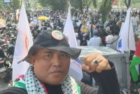 IWO Indonesia Bersama Ribuan Warga Kabupaten Bekasi Tumpah Ruah Hadiri Aksi Bela Palestina.