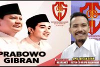 Opie Wicaksana Ketua Relawan Tim Cakra Satya 08 DPD Karawang Optimis Prabowo-Gibran Menang Satu Putaran.