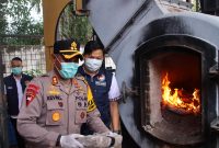 Polda Sumsel Telah Melaksanakan Kegiatan Pemusnahan Barang Bukti Narkotika
