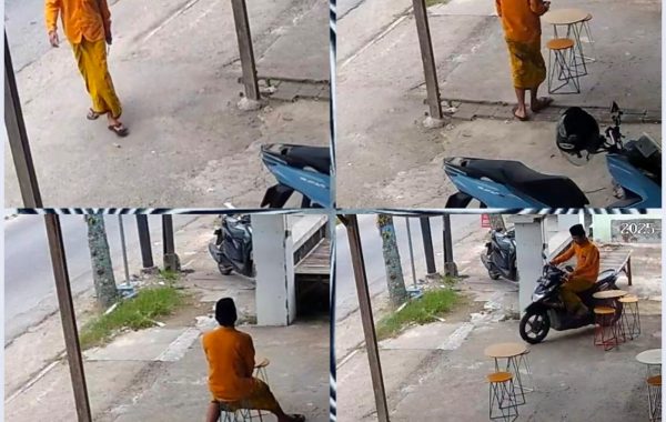 Kenakan Sarung Dan Kopyah, Pemuda Di Sampang Gasak Motor Di Siang Bolong