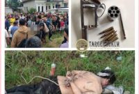 Apes Pencuri Motor Bersenpi di Way Kanan Tewas Dihakimi Massa.