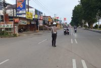 Ops Keselamatan Mahakam 2025, Sat Lantas Jaga Ketertiban Lalu Lintas Dengan Strong Point Pagi