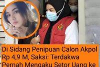 Jaksa Penuntut Umum (JPU) Pengadilan Negeri Makassar  Tuntut Andi Fatmasari Rahman (34) 4 Tahun Penjara,Terdakwa Penipuan Calon Akademi Kepolisian (Akpol) Rp 4,9 Miliar