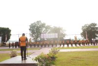 Polres Kutai Kartanegara Gelar Olahraga Bersama, Tingkatkan Kebugaran dan Soliditas Personel