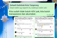 Dugaan Anggaran ‘Fiktif’ Dinas Perhubungan Kota Tangerang Semakin Panas, Kadishub Dinilai Ancam Wartawan