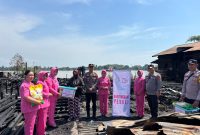 Wujud Kepedulian, Polsek Sebulu dan Bhayangkari Ulurkan Tangan untuk Korban Kebakaran Tanjung Harapan