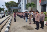 Polres Kukar Gelar Apel Pengamanan Penutupan Erau Adat Pelas Benua 2025