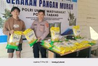 Polsek Tabang Gelar Gerakan Pangan Murah, Sediakan Beras Terjangkau untuk Warga